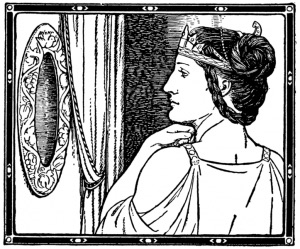 The Evil Queen in front of the Mirror Mirror in a 1916 illustration